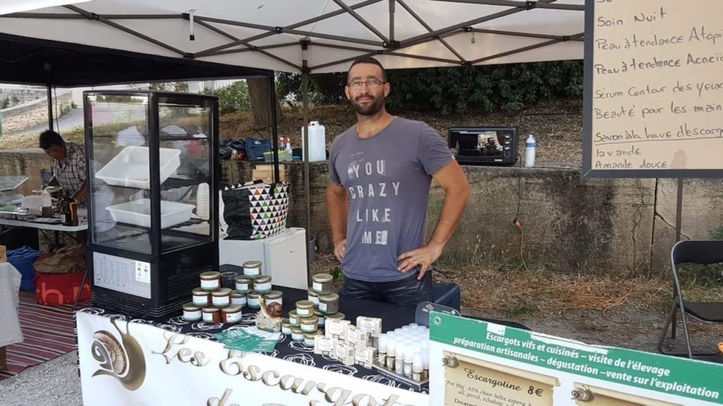 Marché Nocturne 2018 à Comps Jérôme Les escargots de Jacko Saint Alexandre