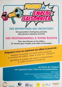 Forum de l'emploi saisonnier 2019 forum de l'emploi saisonnier 14 mars 2019 verso