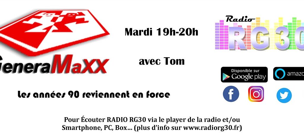 GeneraMaxx, les années 90 reviennent en force sur Radio RG30 avec Tom
