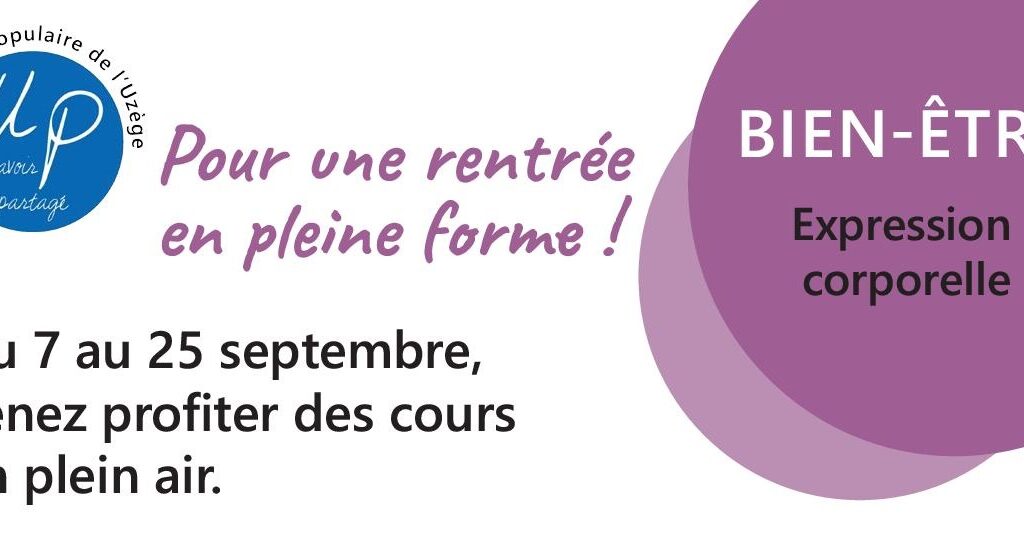Pour une rentrée en pleine forme upuzège 2020