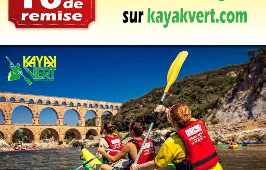 Offre partenaire kayak vert 10% avec RG30