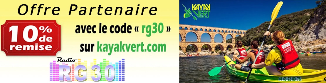 10% de remise sur kayakvert.com avec le code rg30