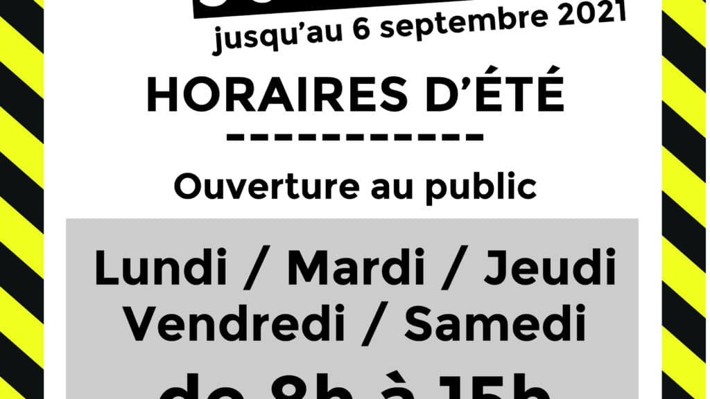 Affiche A3 horaires dechetterie comps