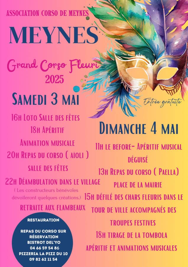 RG30 & Vous : Grand Corso de Meynes 2025 GRAND CORSO FLEURI 3 4 Mai 2025 2